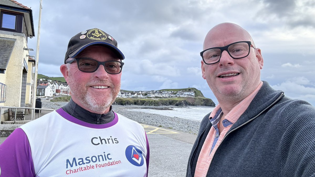 A warm <a href="/WestWalesMason/">West Wales Mason</a> welcome to <a href="/chrisbaf/">Chris Jones</a> on his <a href="/Masonic_Charity/">Masonic Charitable Foundation</a> walk around the coast of the UK