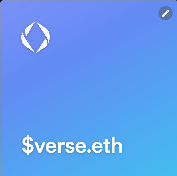 Check out one of  #ENS 💎💎 tokens 👀👀 🔥🔥👇
$Verse.eth listing on @ensvision 
Opening to bids/offers🍀
#Verse #ensdomains #web3names #web3domains