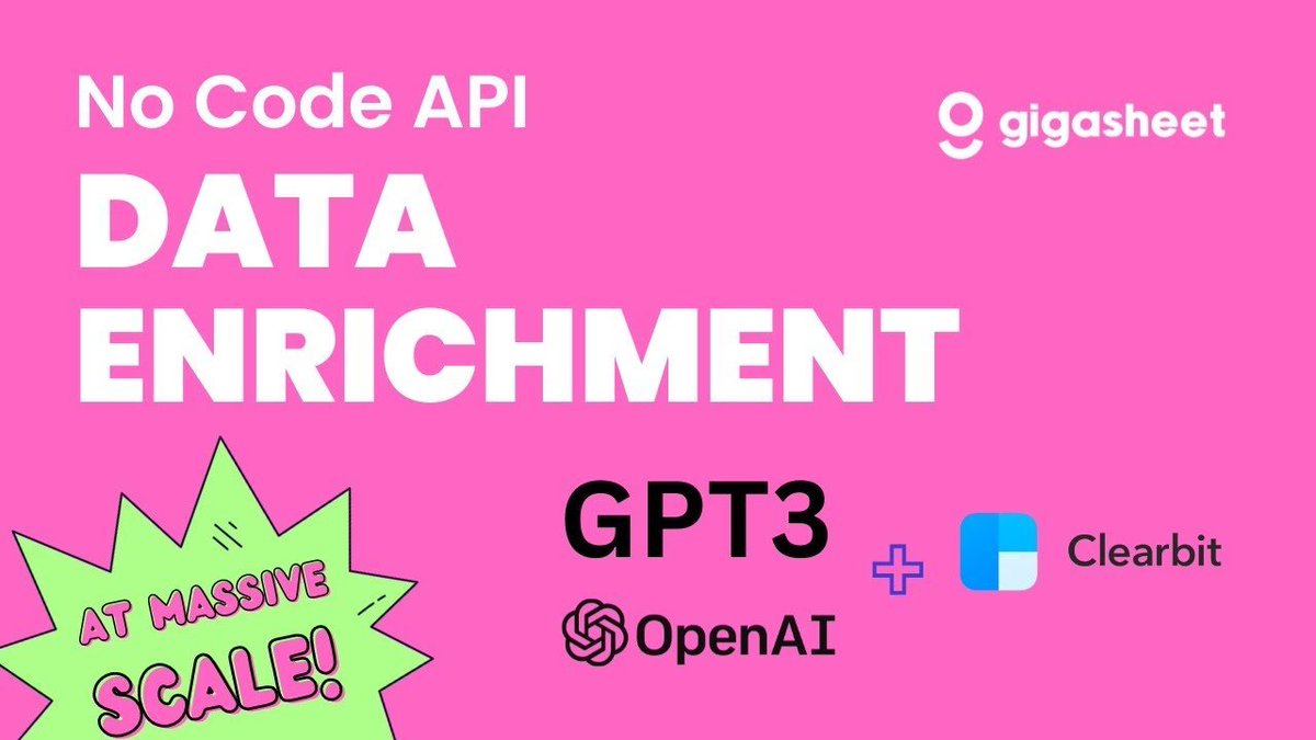 ScrapeLogo's tweet image. Video : #NoCodeAPI Enrichments: ChatGPT + Clearbit #ForSales and Marketing 📢 🎞 💴 - rite.link/KTFd 👈🏼Get the #CompanyLogo #API that does what #chatGPT cannot do