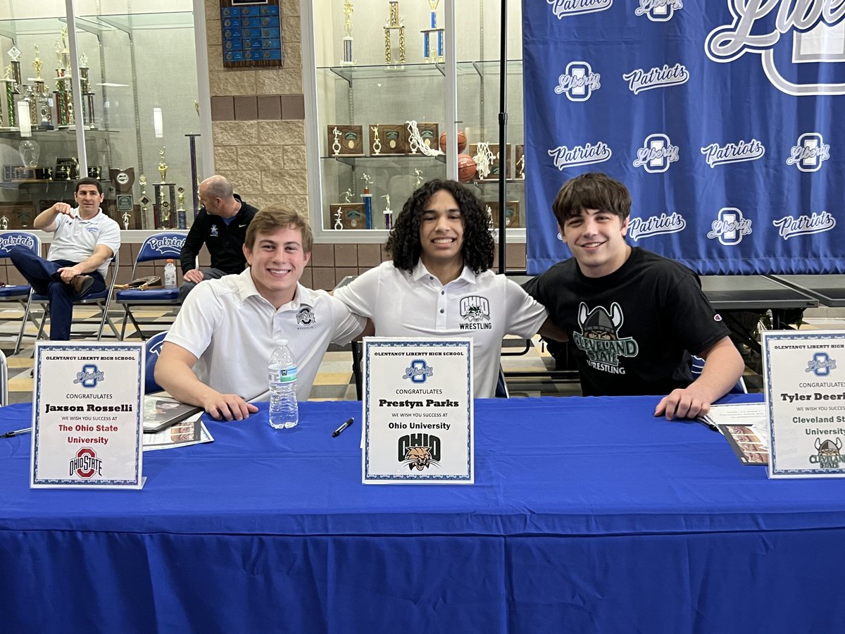 Congratulations to Jaxson Rosselli (Ohio State), Prestyn Parks (Ohio U) &amp; Tyler Deericks (Cleveland State) for signing their letter of intent!