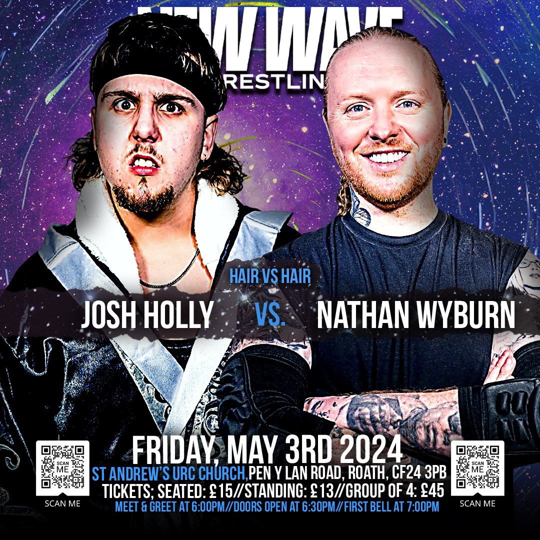 MATCH ANNOUNCEMENT 📣 It’s come down to one more match. No disqualifications. Hair vs hair. Will the ‘Modern Classic’ lose his Mullet or will Josh make art of his own and give Nathan a new hairstyle? T1ckets 🎟️ ringsideworld.co.uk/event6755/new-…