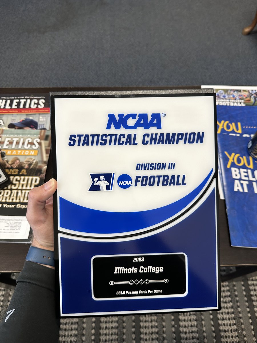 Our NCAA Statistical Champion Plaque came in, a symbol of the work put in by our players and staff - Ready for year 2! #FastPhysicalFun