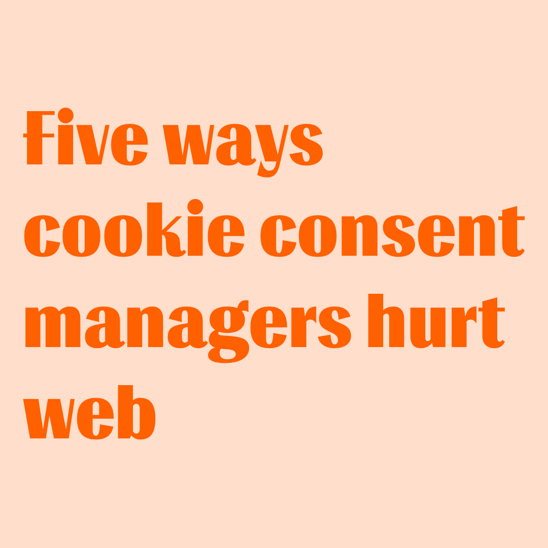 🥠  Five ways cookie consent managers hurt web performance (and how to fix them)
by Cliff Crocker at @SpeedCurve 
#CookieConsentManagers #webperf 

speedcurve.com/blog/web-perfo…