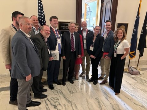 RestaurantsAct's tweet photo. We were excited to meet with Sens. @LindseyGrahamSC, @SenJohnBarrasso, @SenLummis & @SenEricSchmitt today to talk about legislation critical to the #restaurant industry. #PAFC24 https://t.co/n65iIfg5ZB