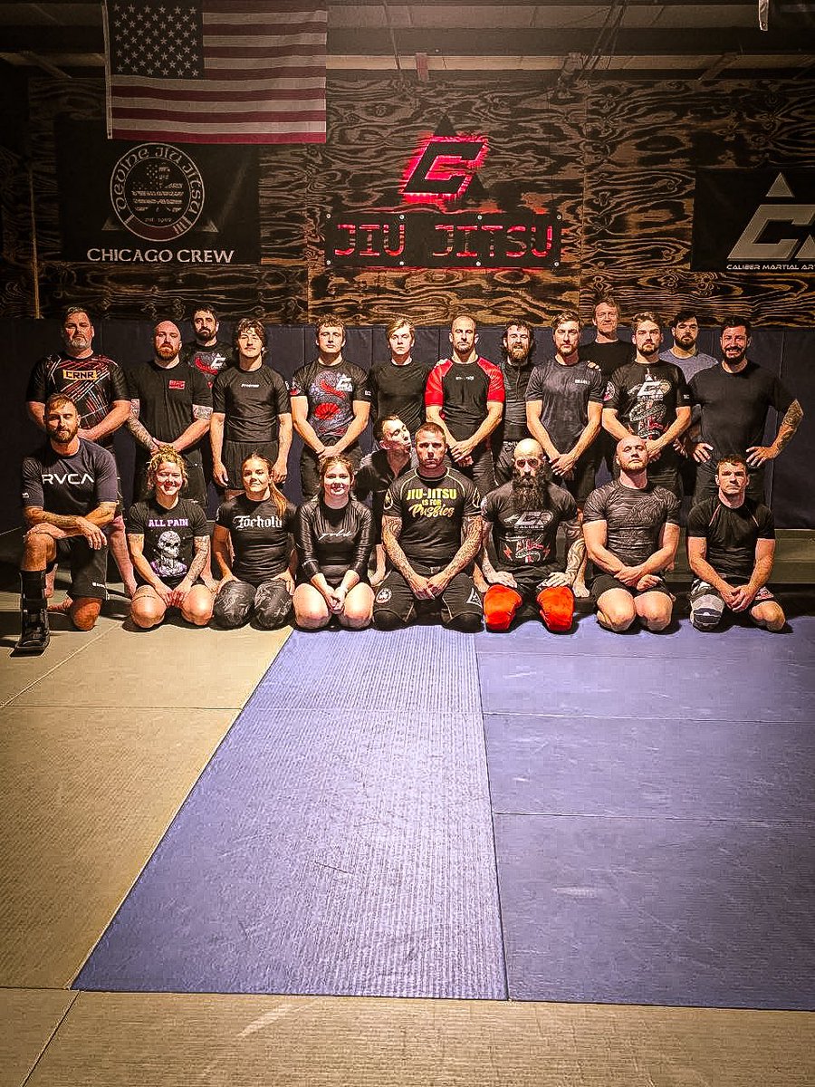 CaliberJiuJitsu's tweet photo. Excited to welcome our new students to the mats! 

Here at Caliber, every challenge is a chance to grow and every roll teaches us something new. Looking forward to seeing your progress. 

Let’s get to work! 

#CaliberBJJ https://t.co/6Y7XIO7kUI