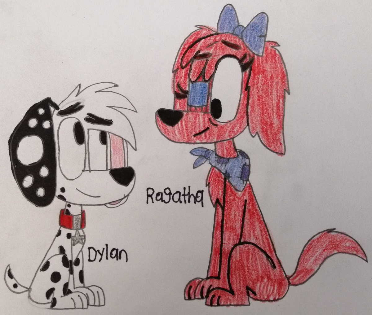 Happy (Late) Birthday To The Wonderful And Talented @JustTheClippy This Is A Drawing I Made Before, But K Thought It Would Be Nice To Repost It, So Have Saluki Ragatha With Dylan #101Dalmatians #101DSSeason2 #101DalmatianStreet #101DS #101dalmatianstreetfanart #tadcfanart #TADC