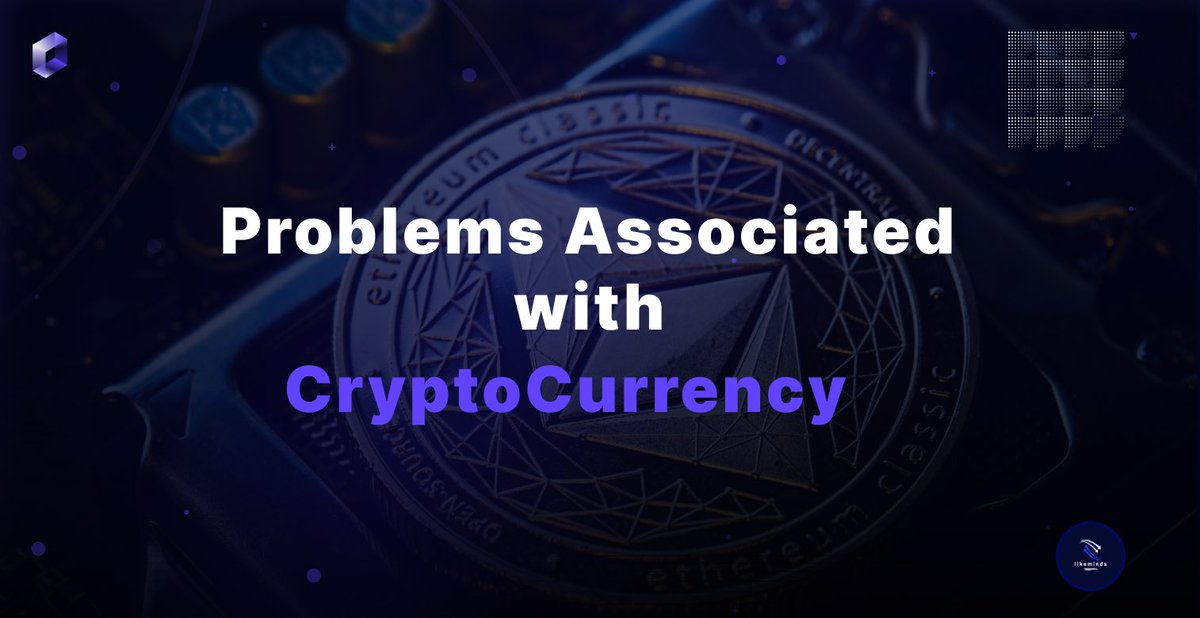 🚨 Attention crypto enthusiasts! 
Want to know the challenges of the crypto world? 

Check out this 👉🔥 linkedin.com/posts/likemind… post on the problems associated with cryptocurrency. It's a must-read for all crypto lovers! 💰💻 #Cryptocurrency #Blockchain #LinkedIn"
