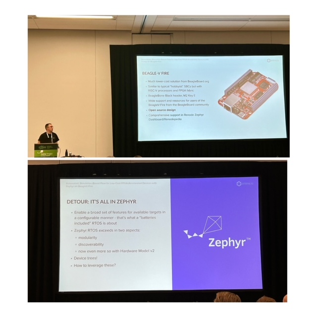 .<a href="/antmicro/">Antmicro</a>'s <a href="/pzierhoffer/">Piotr Zierhoffer</a> shares how the recently contributed <a href="/ZephyrIoT/">Zephyr Project</a> port for <a href="/beagleboardorg/">BeagleBoard.org</a>'s BeagleV-Fire &amp; support for the platform in the <a href="/renodeio/">Renode framework</a> simulator lets you quickly build flexible low-power, high-performance systems with FPGA acceleration. #ZephyrDevSummit