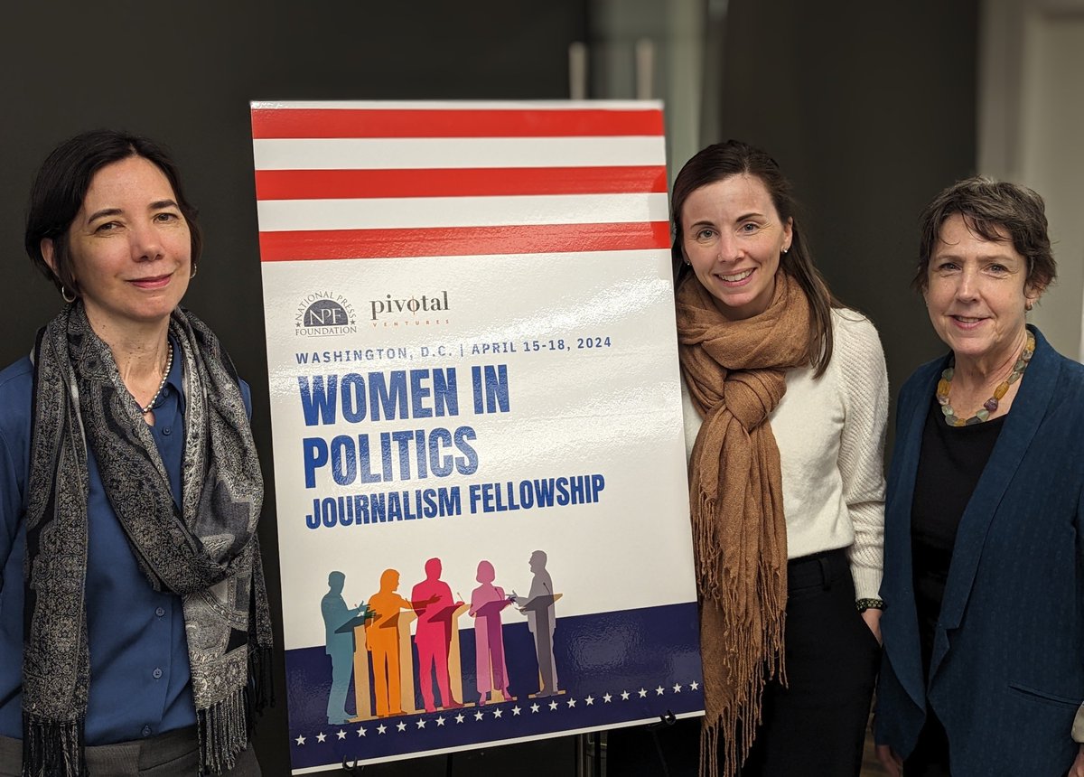 Thrilled to join the @NatPress today during its Women in Politics Journalism Fellowship sessions, share CAWP data and resources, and meet a truly impressive group of journalists covering gender and politics around the country.