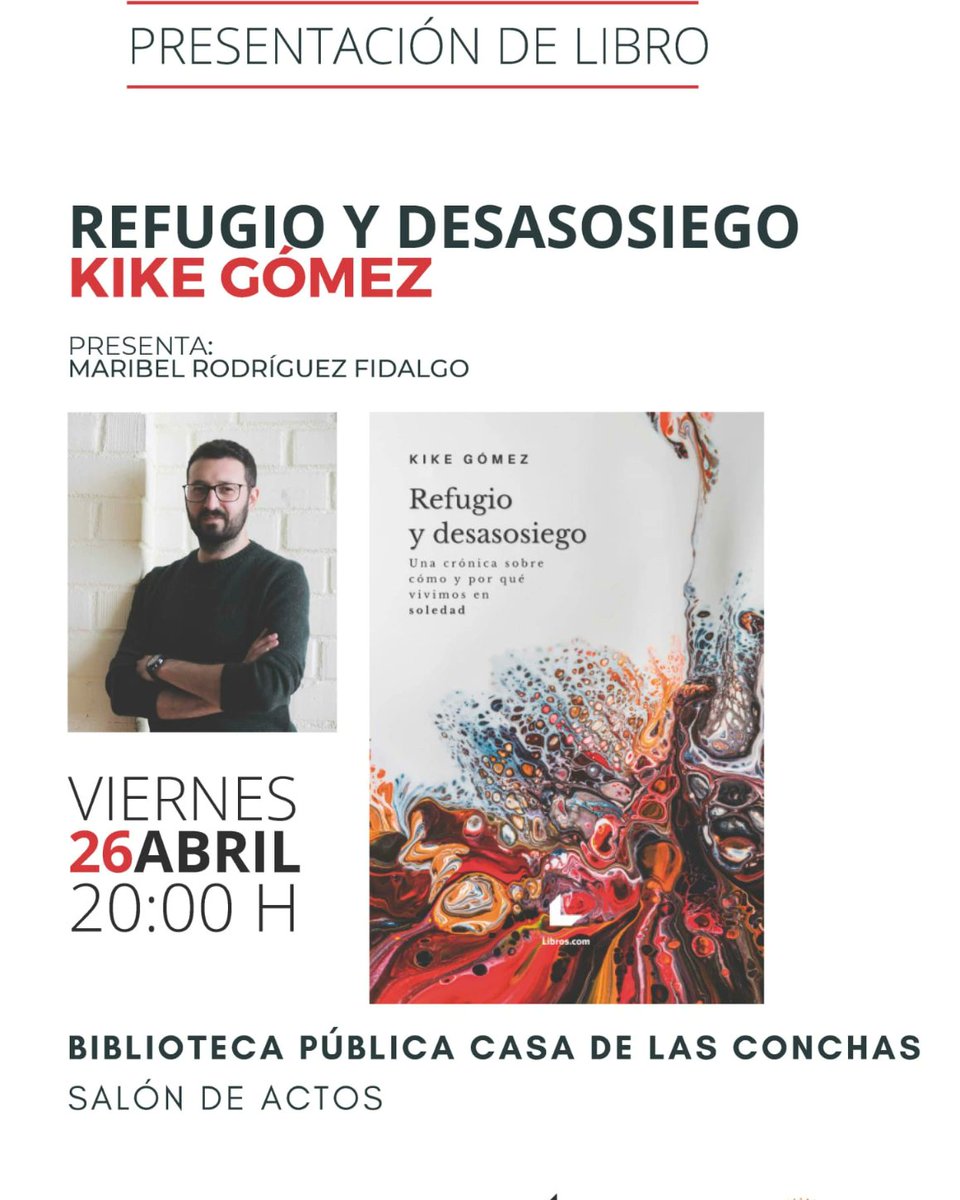 ¡Para las personas que vivan en Salamanca! Hablaré de Refugio y Desasosiego y #soledad con Maribel R. Fidalgo, profesora en la USAL. @libroscom