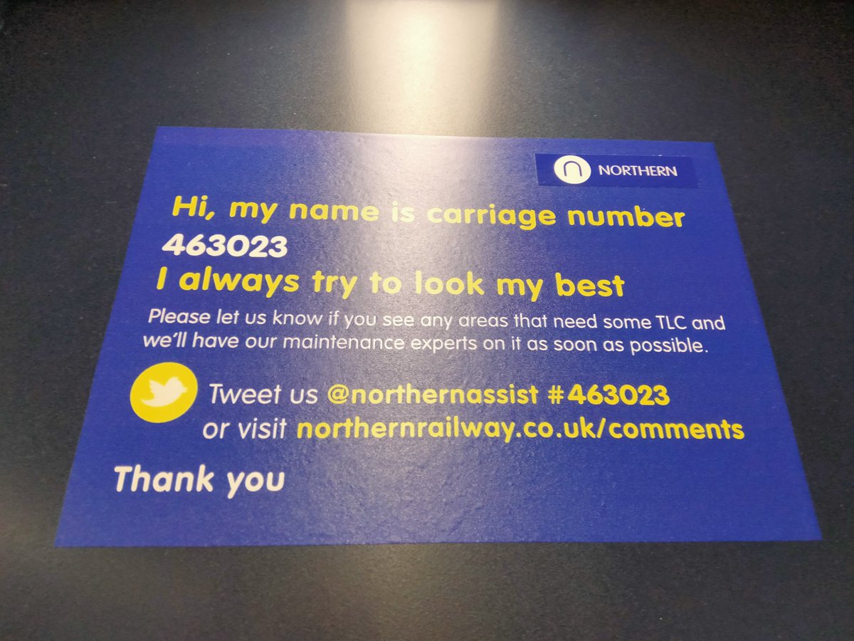 There's some kind of profound melancholy expressed in these signs on the Northern Rail trains @northernassist - to my mind, they are always spoken by the voice of HAL from 2001: A Space Odyssey...@hering_david @_F_B_G_ @SamJones35mm @nfmusic
