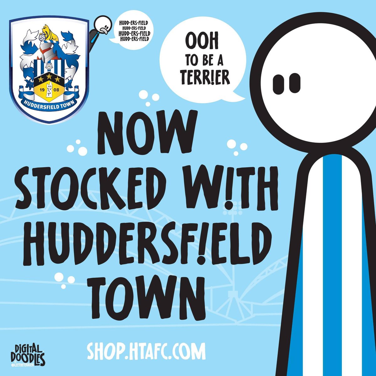 ⭐️ Exciting news! ⭐️ We have four brand new cards going in the #htafc club shop next week. These sold out quickly last time so don’t miss out! Grab yours at shop.htafc.com or in store. Can’t wait until next week? Get them at leetheterrier.etsy.com right now! 💙🤍 #UTT