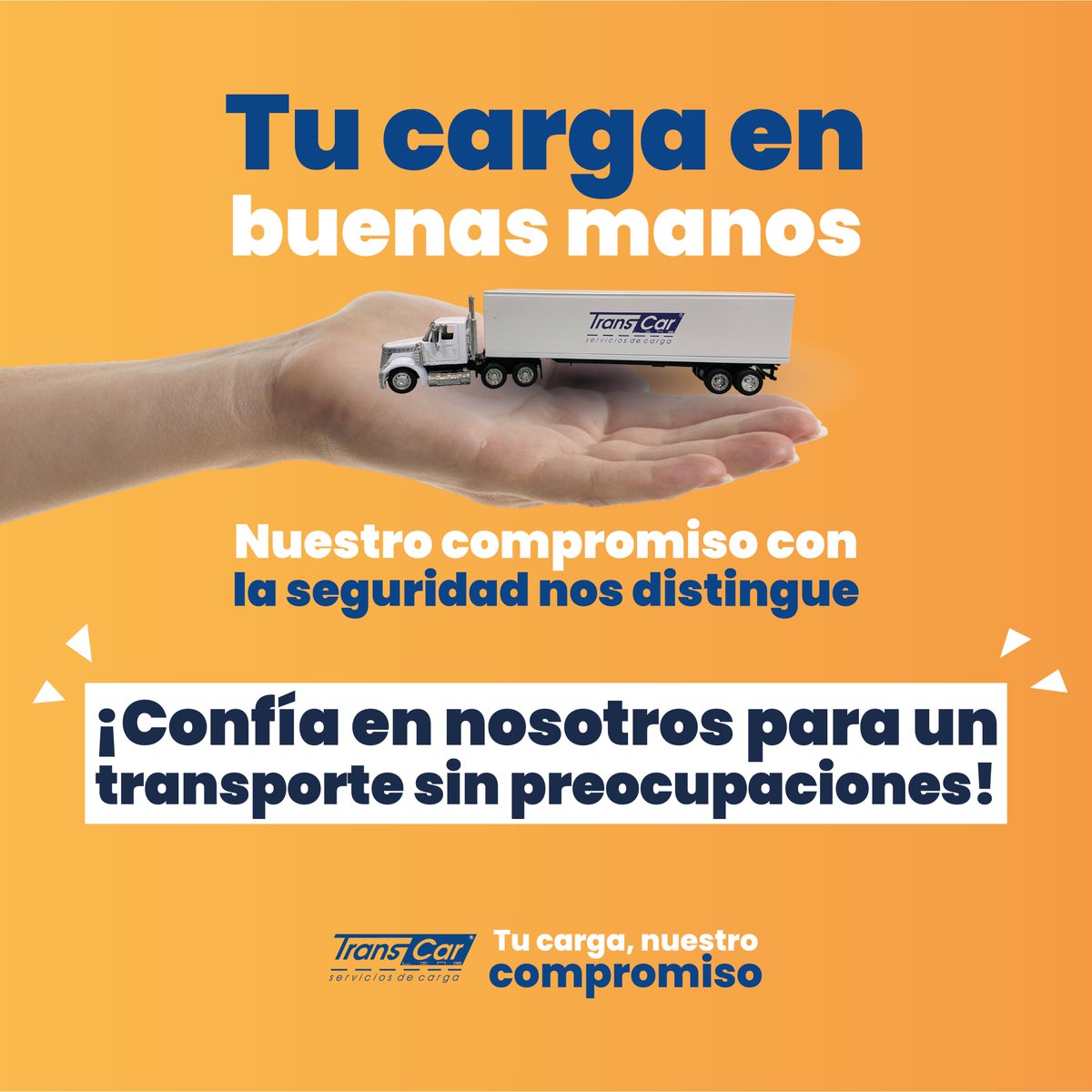 🔷Tu carga en buenas manos. Nuestro compromiso con la seguridad nos distingue. 
#equipotranscar #serviciosdecarga #transportedecarga