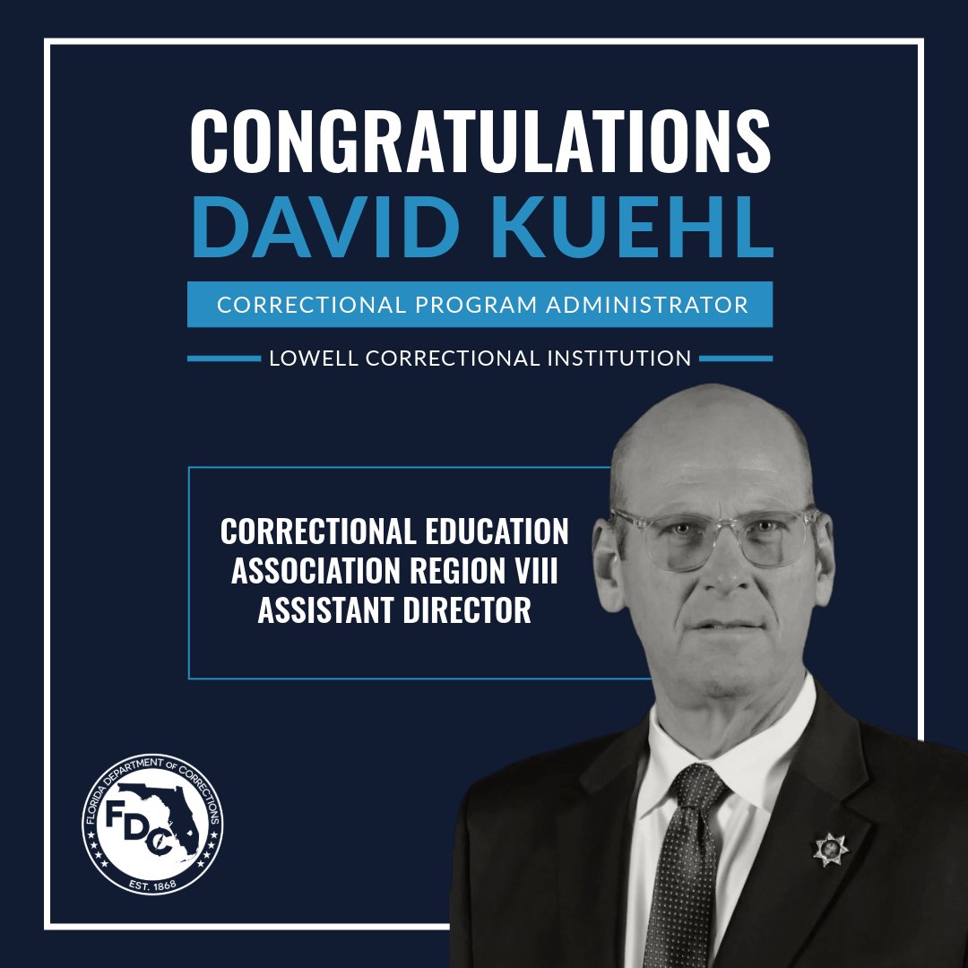 Congratulations to Dr. David Kuehl, Lowell CI's Correctional Program Administrator, for being elected as @CEANatl's next Region VIII Assistant Director! His unwavering commitment to education promises continued excellence in rehabilitating incarcerated individuals!