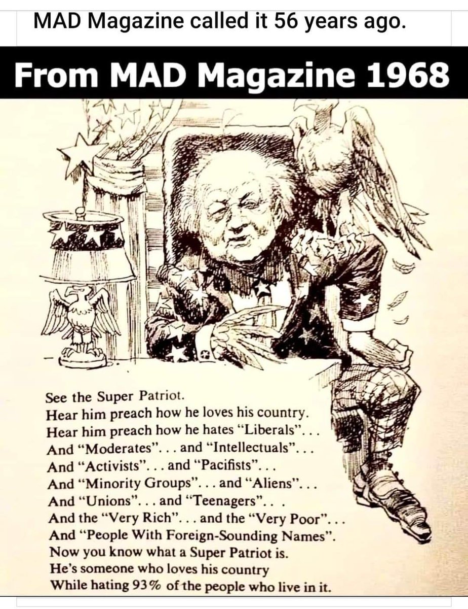 This is a reminder that MAD magazine had it on point back in the day.