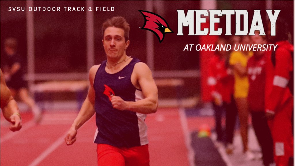 🚨MEET DAY🚨
🏃‍♂️ @SVSU_XCTF 🏃‍♀️
📅: Apr, 19, 2024
📍: Rochester, Mich.
📺: bit.ly/3wzQWru
#BeaksUp #GoCards #StandOut #SVSUTF