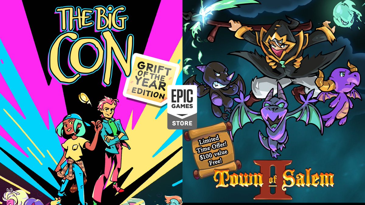 Get 🥳'The Big Con'🥳 & 📜'Town of Salem 2'📜 for #FREE at Epic Games | Store

The Big Con
store.epicgames.com/en-US/p/the-bi…
Town of Salem 2
store.epicgames.com/en-US/p/town-o…
⏰Get this games for free until 5 PM CET April 25th 2024‼️
Steam Random Keys➡️g2a.com/n/randomkey471
#EpicGames #FreeGames