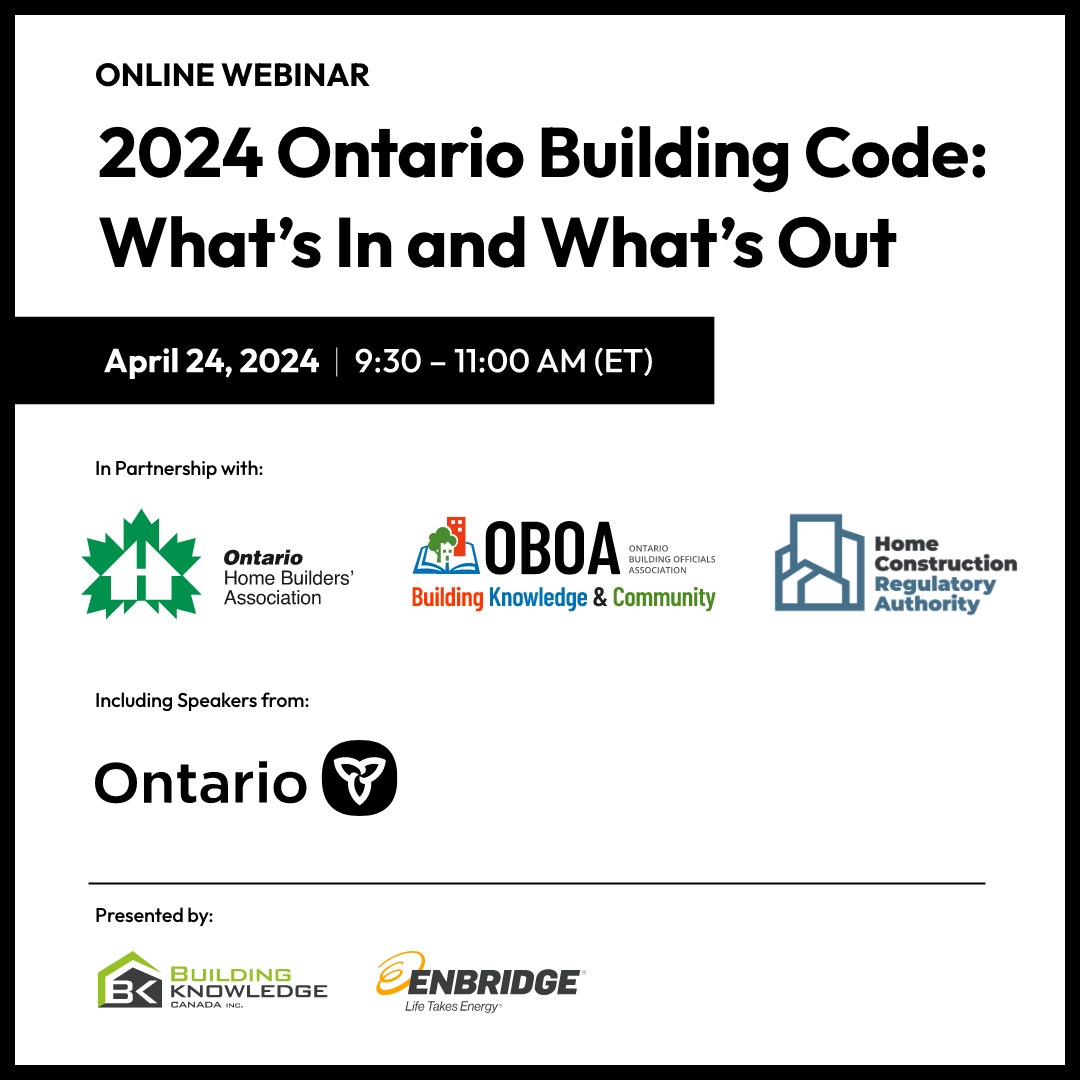 LHBA_'s tweet image. Join us for a free online webinar—2024 #OntarioBuildingCode: What’s In and What’s Out with
speakers from the Ministry of Municipal Affairs and Housing. April 24, 2024 @ 9:30 - 11:00 AM (ET)
Register today: us06web.zoom.us/webinar/regist…