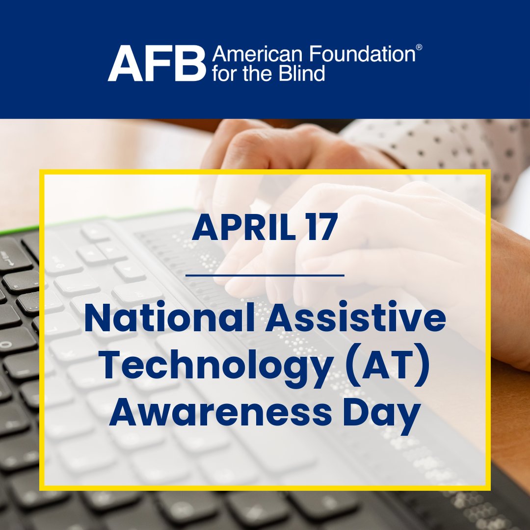 Today is National Assistive Technology Awareness Day! We celebrate and bring attention to the critical role that assistive technology plays in the lives of people with disabilities. ow.ly/m03F50RivAx #ATAwarenessDay #disability #disabilityinclusion