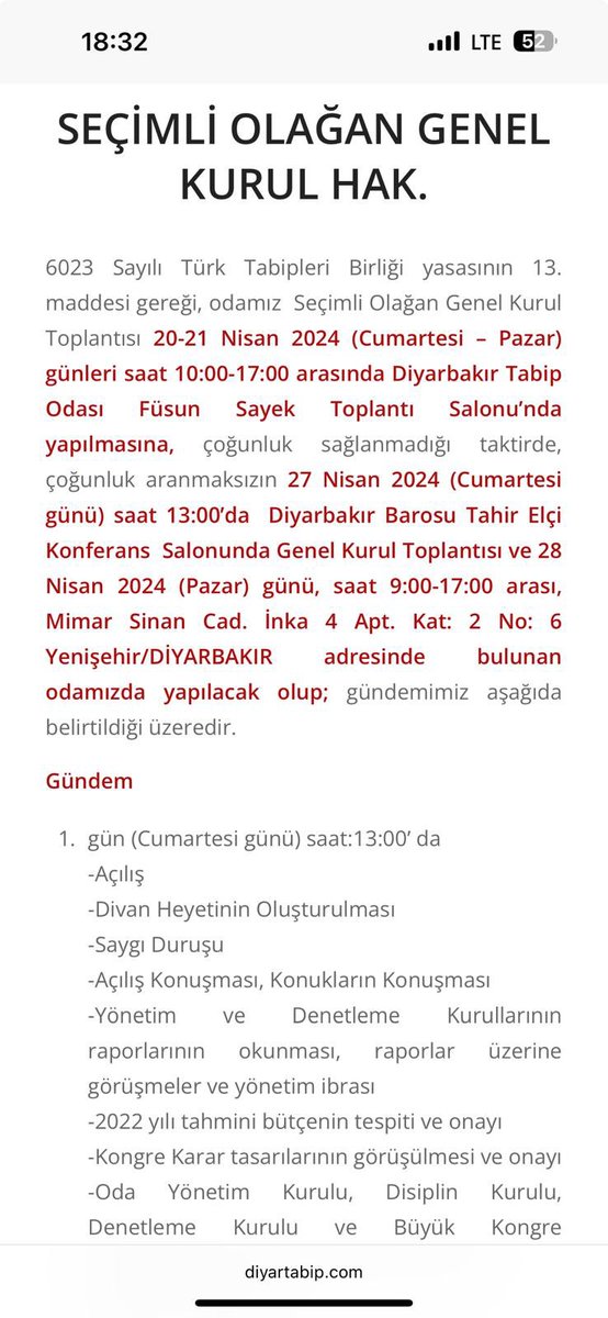 Değerli meslektaşlarım #Diyarbakır da olan hekimlerimiz @diyartabip odası seçimlerine bizler de kendi listemizle adayız. Kendi listemizi bildirdik ancak rakip listeyi bilmiyoruz bu çok da önemli değil. Ancak görüyorum ki listemize yazdığımız meslektaşlarımız rakip hekimler