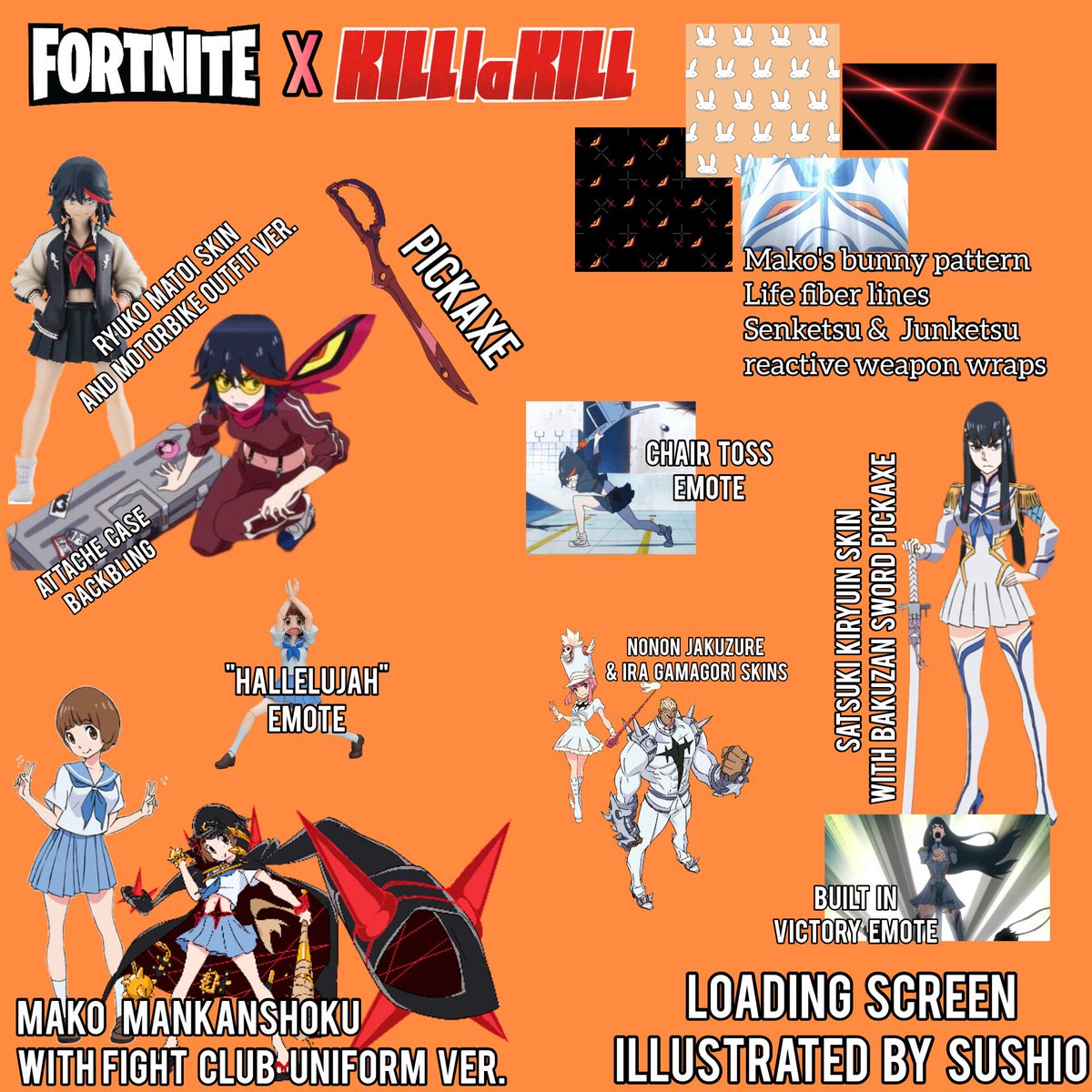 #キルラキル #フォートナイト #fortnite #anime #killlakill #ryukomatoi