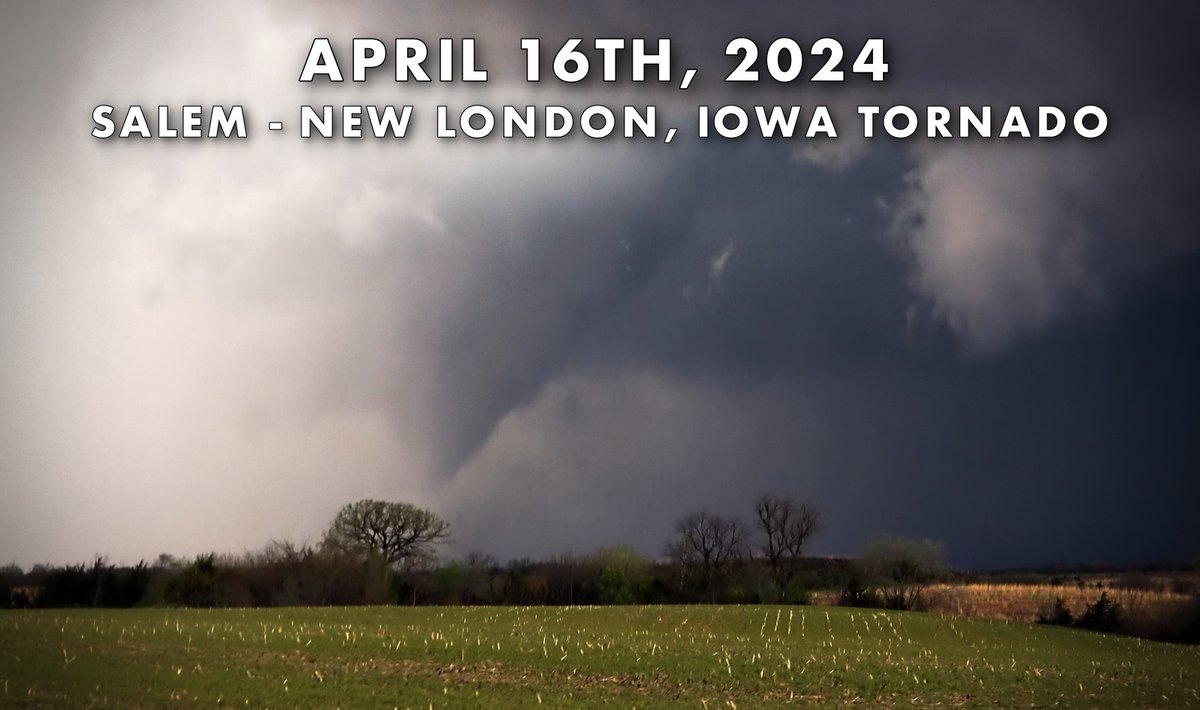 ~ 5 minute video highlights from yesterday's tornado chase from Salem - New London - Mediapolis, Iowa and the storm that followed. LINK: youtu.be/AQX3KbCs4Yw