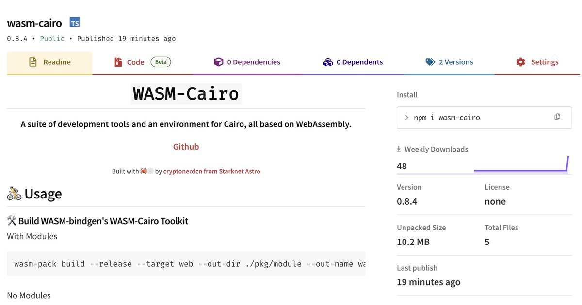 WASM Cairo tweet media