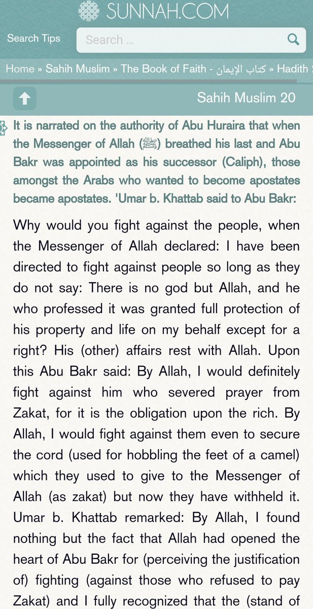 @ShaykhSulaiman 'I have been directed to fight against people so long as they do not say: There is no god but Allah, and he who professed it was granted full protection of his property and life on my behalf except for a right?'

Is what causes #Islamophobia