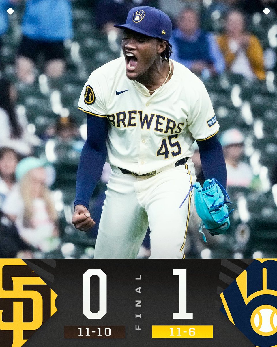 FINAL: Padres 0, Brewers 1 
 
W: Abner Uribe 
L: Michael King 
 
#BringTheGold | #ThisIsMyCrew
