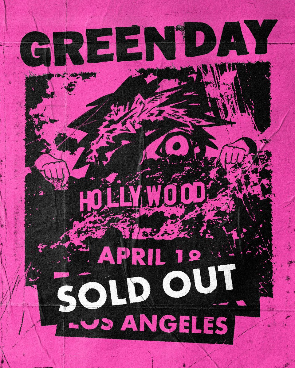 GreenDay's tweet photo. And there you have it, our show at The Echoplex @TheEchoLA is SOLD OUT!!! See you tomorrow Los Angeles! https://t.co/p6BcuJei9E