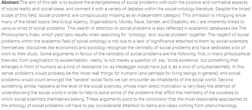 Our esteemed colleague @jzamorabonilla will give a talk tomorrow entitled "Reflections on the Ontology of Social Problems" in Vienna ➡️ philosophie.univie.ac.at/news-events/na…