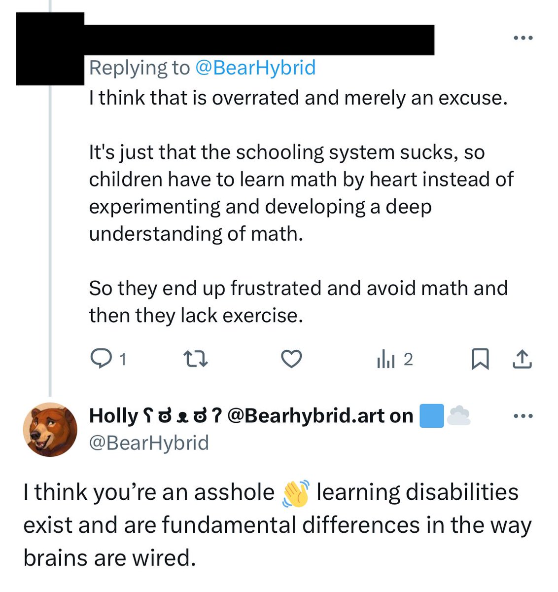 Yeah.. don't be like this guy. The school systems suck plenty but that has nothing to do with me being unable to read a long string of numbers accurately because they keep re-arranging themselves as I go 😒