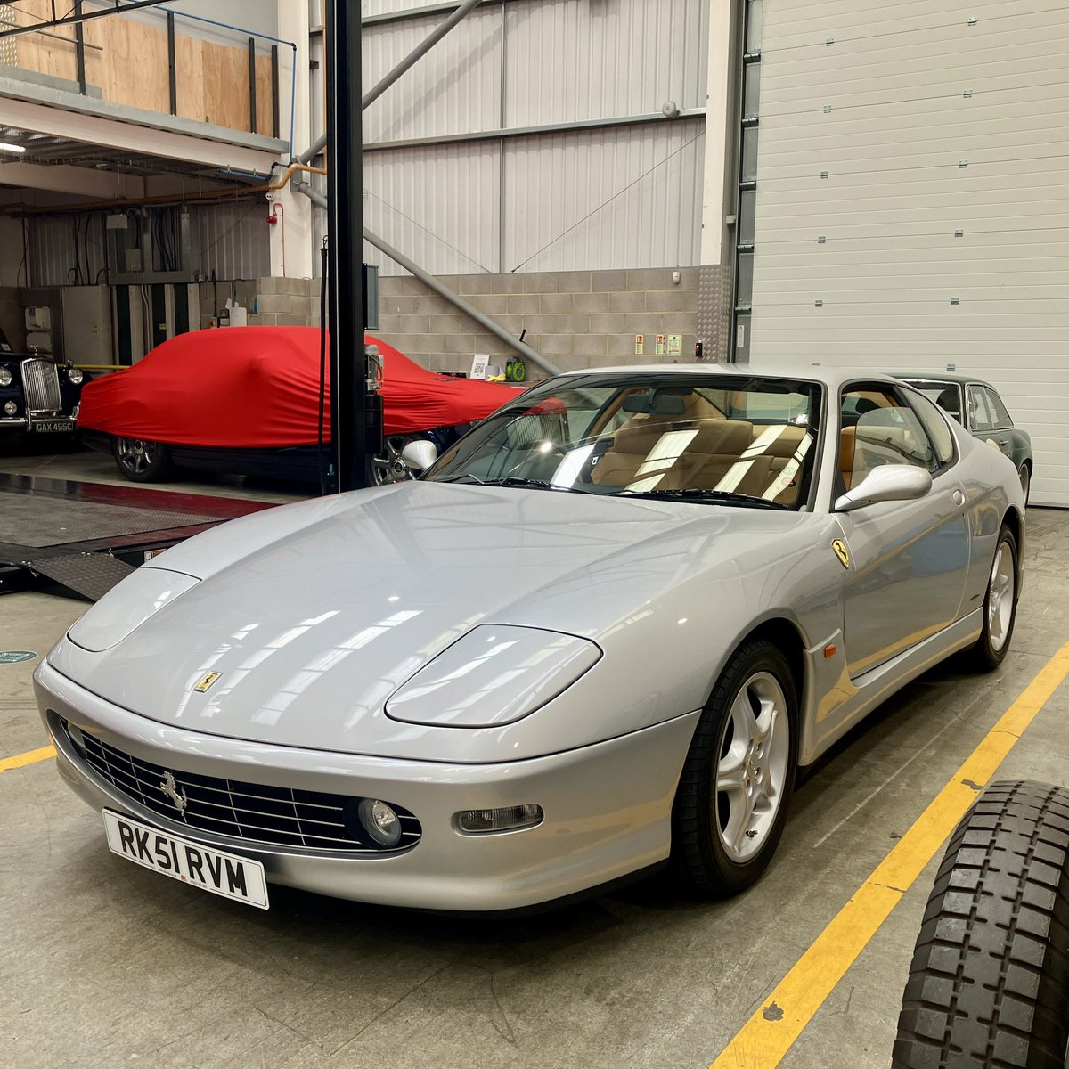 Ferrari 456M GT. Bought new by Eric Clapton in 2002 from Maranello Sales in Egham.

Argento Nurburgring paint and an open-gate manual gearbox. 🎸🤘🏻