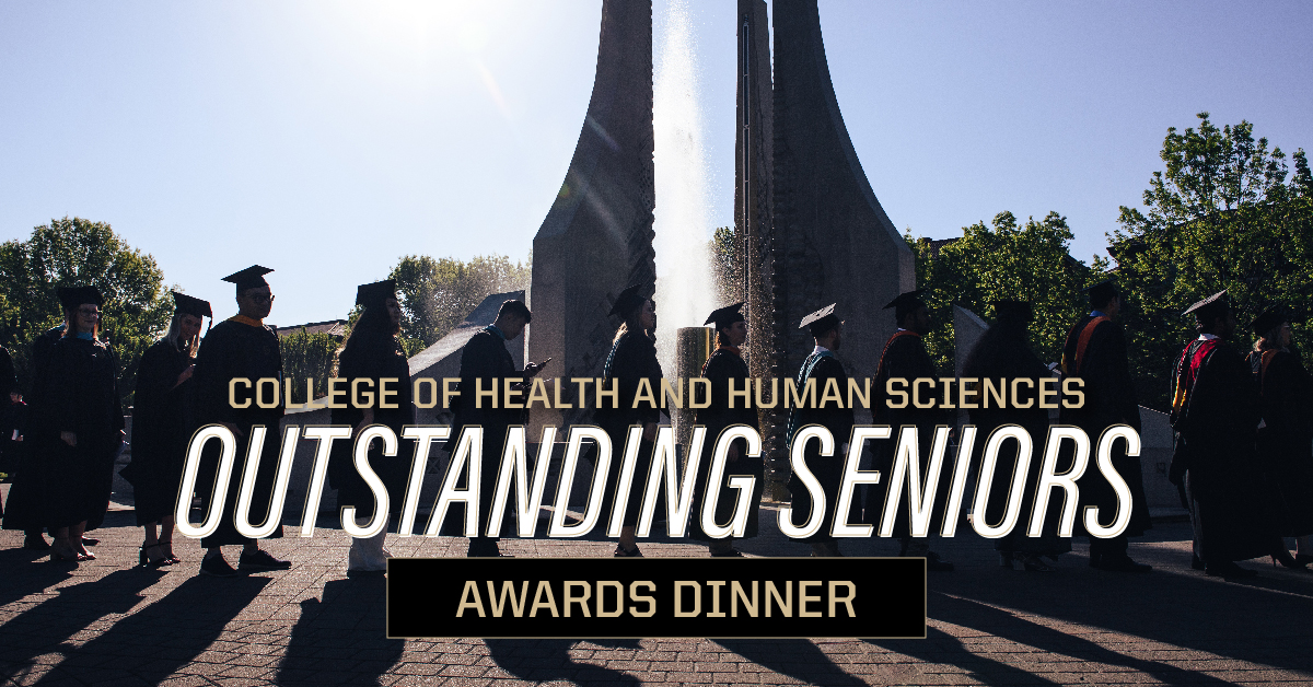 🎓 We're looking forward to celebrating our 2024 @PurdueHHS Outstanding Seniors on Friday, May 10, at our awards dinner. 📅 Friday, May 10 ⏰ 6 p.m. 📍 Ross-Ade Stadium Pavilion View all of the awardees and register to attend the dinner by May 5: purdue.edu/hhs/news/2024/…