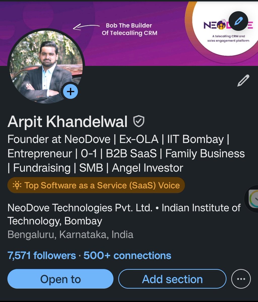 arpit_kwal's tweet photo. I'm excited to share that I've received the Top Voice badge for SaaS!

Having dedicated the last few years to this space, I've gained a wealth of knowledge and insight. 

While many believe that the potential for SaaS primarily lies in the US &amp; Western markets, this isn't the 1/3 https://t.co/vmBrMsCw6N