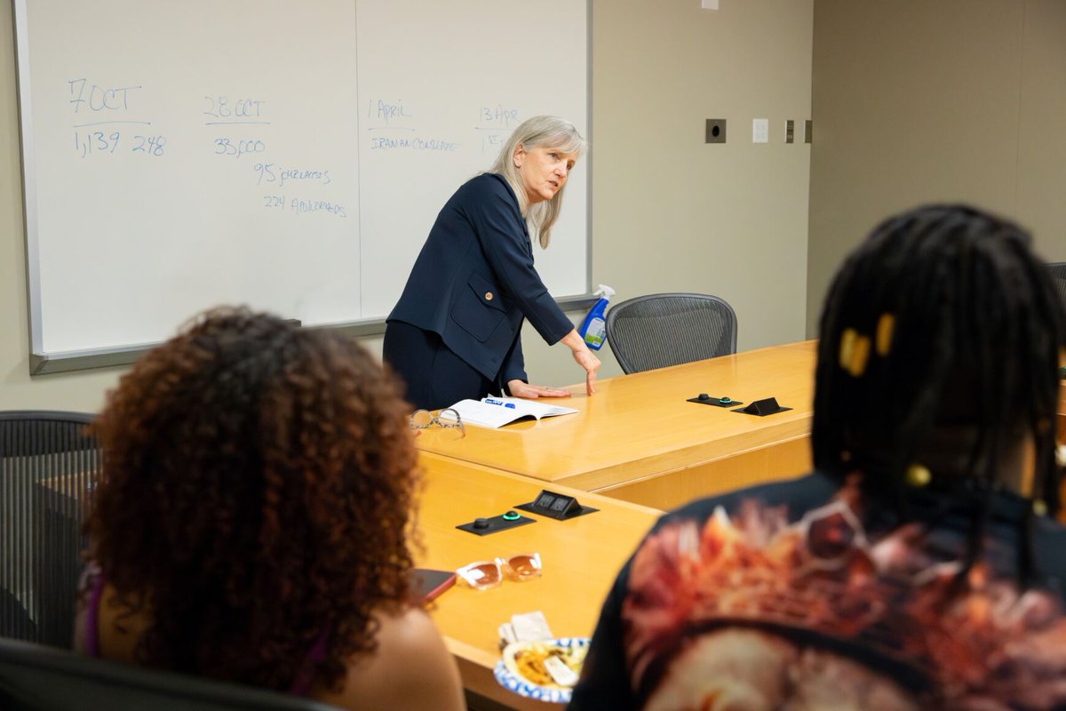 Our last #InternationalAffairs Discussion event of the semester! The discussion was led by Dr. Lisa Witzig and was about the ongoing conflict between #Israel and #Gaza, and Iran's recent drone attack on Israel. #WeAre #PennStateSIA