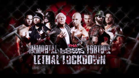 4/17/2011

Team Fortune defeated Team Immortal in a Lethal Lockdown Match at Lockdown from the US Bank Arena in Cincinnati, Ohio.

#TNA #ImpactWrestling #Lockdown #ChristopherDaniels #JamesStorm #Kazarian #RobertRoode #Abyss #BullyRay #MattHardy #RicFlair #LethalLockdownMatch