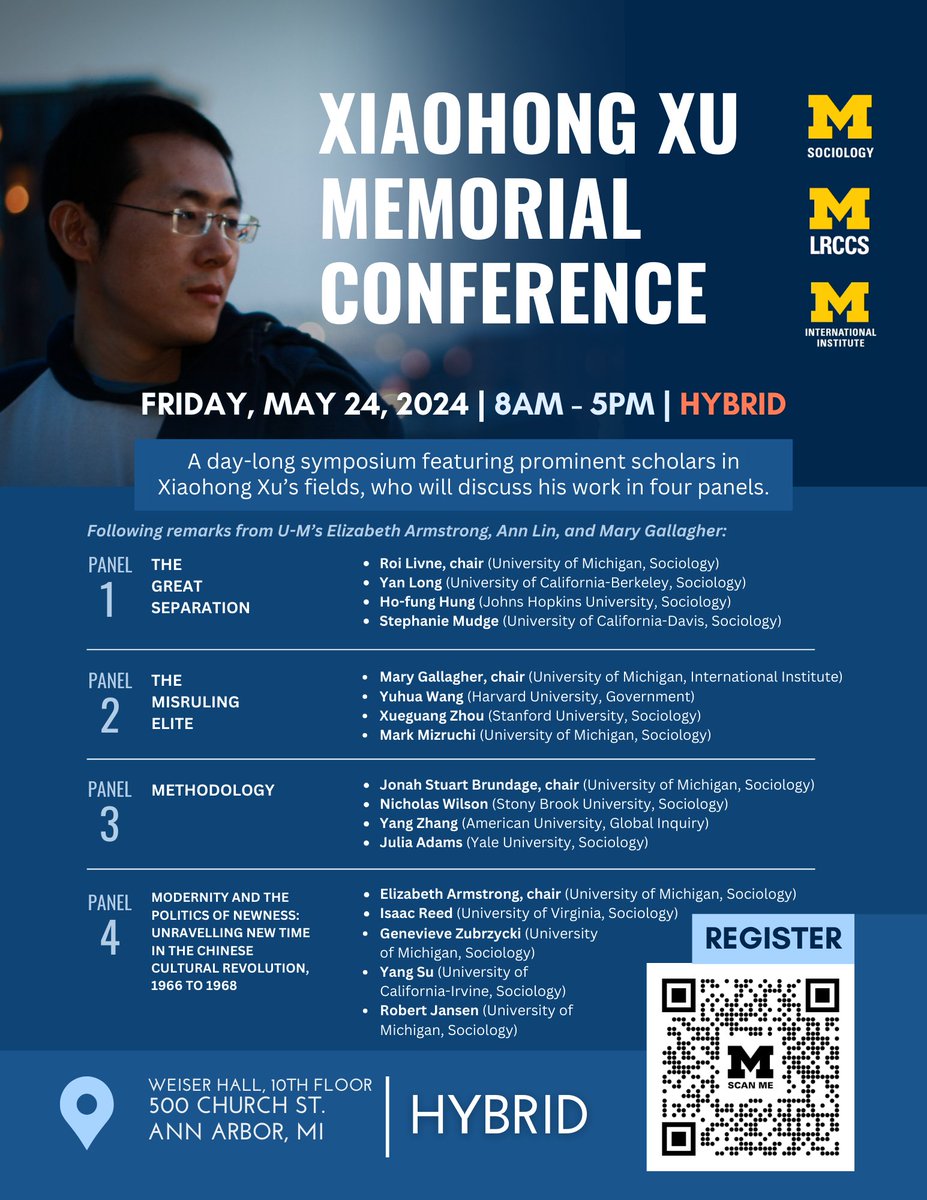 Registration is now OPEN for the Xiaohong Xu Memorial Conference on May 24, 2024! 🚨 This hybrid event will honor Prof. Xu’s academic legacy and feature leading scholars building upon this crucial work. Limited in-person seating available: 🔗 myumi.ch/Rmmd2