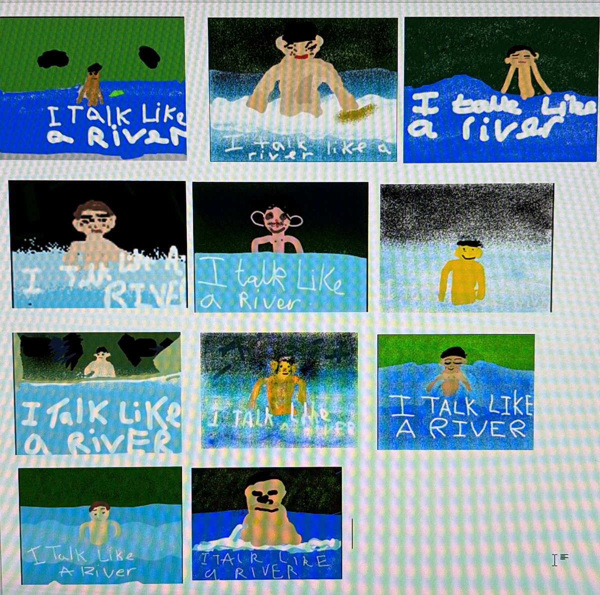 year5GCP's tweet image. The children have been busy recreating the front cover of I Talk Like a River. @GCPreading  #GCPComputing @PrimaryGreat