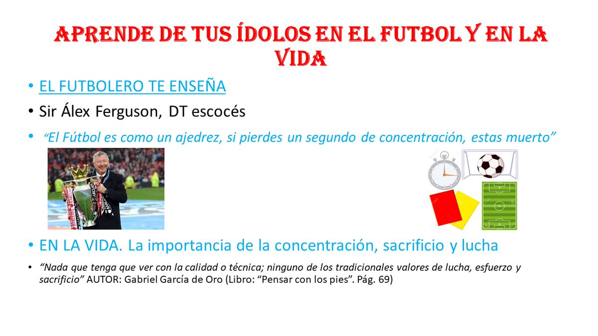 #FelizMiércoles. MIÉRCOLES CON M DE MOTIVACIÓN.

'Los fútboleros te enseñan dentro y fuera de la cancha'.
Hoy la frase del gran 'maestro' @SirAlexFerguson