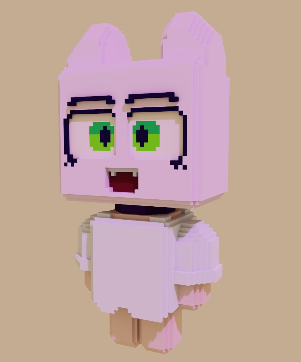 #OC #Fanart #Chibiart #Voxelart #Digitalart