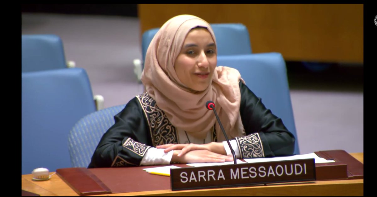 Sarra Messaoudi @JusticeCallOrg @mena4yps @ #UNSC Debate: “As I stand here, 40 000+ Palestinian youth, children, men & women have been killed or under rubble. The Council adopted resolution 2728 for an immediate ceasefire in Gaza but it didn’t happen. We need to walk the talk”