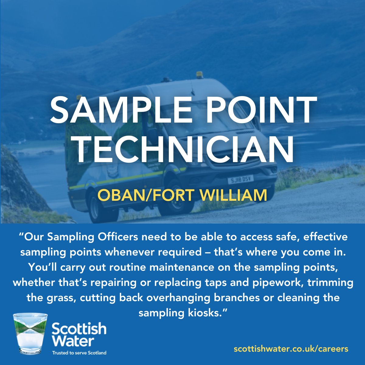 Calling all plumbers - fancy a career change? As a Sample Point Technician, you'll maintain sampling points, ensuring public health and environmental protection, and beyond, all while driving towards team goals and embracing new technologies. bit.ly/3W3dy1j #WaterQuality