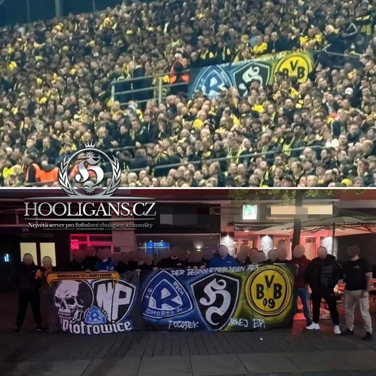 16.04.2024, Borussia Dortmund🇩🇪 - Atletico Madrid🇪🇸, Ruch Chorzów🇵🇱 on the BVB stand hooligans.cz