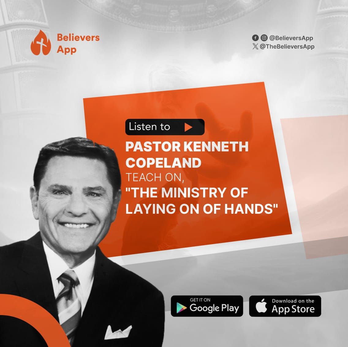 Do you desire to understand the ministry of the laying on of hands?

Listen to Pastor Kenneth Copeland. In this sermon, he taught everything you need to know about the laying of hands.

Download the Believers app - buff.ly/3s7f3yC to enjoy!

#Believersapp
#KennethCopeland
