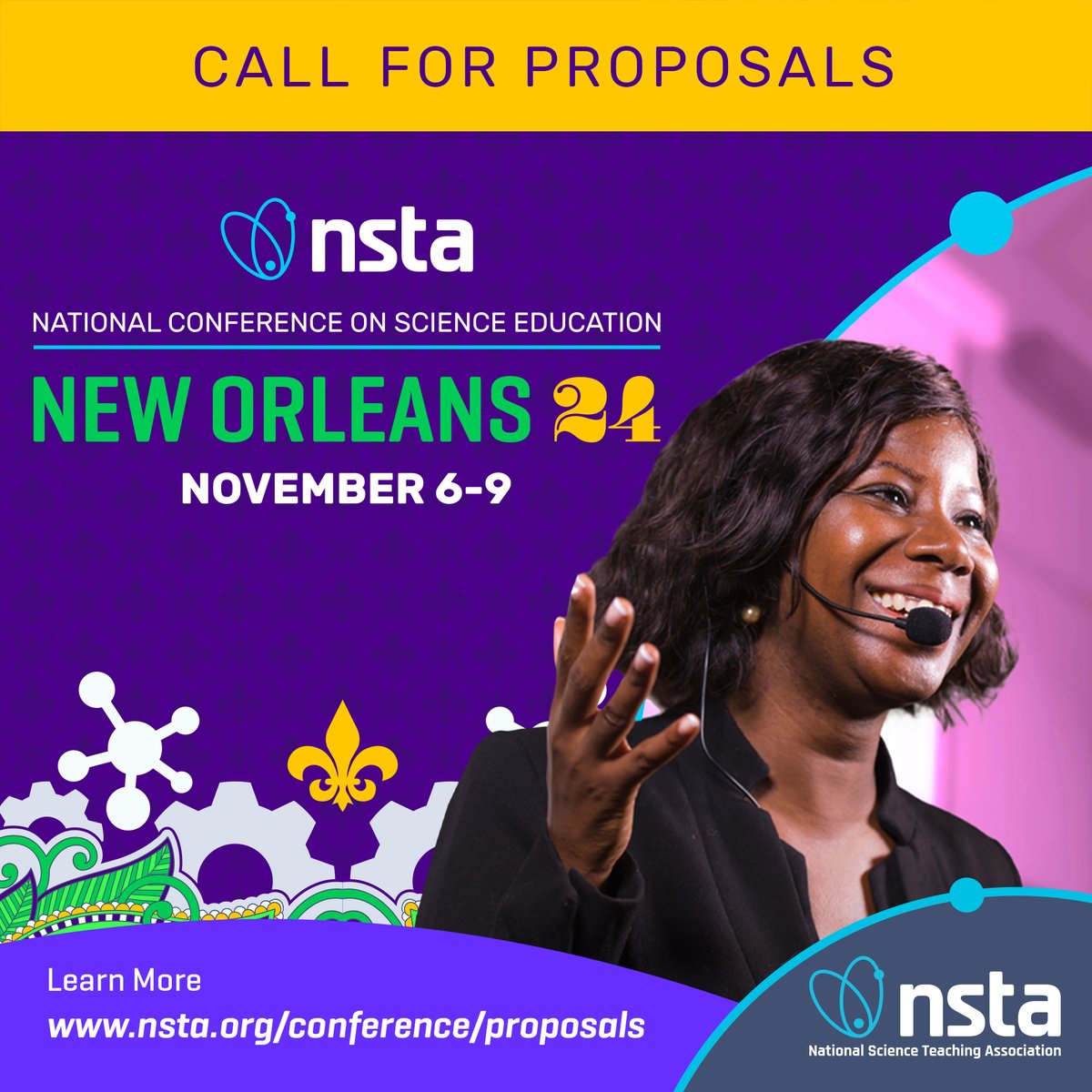 Be a leader in #STEMeducation by submitting a presentation proposal for #NOLA24. NSTA is still accepting applications to help shape the educational content highly anticipated and valued by our conference attendees. Submit a proposal now at bit.ly/3VYW3iT!