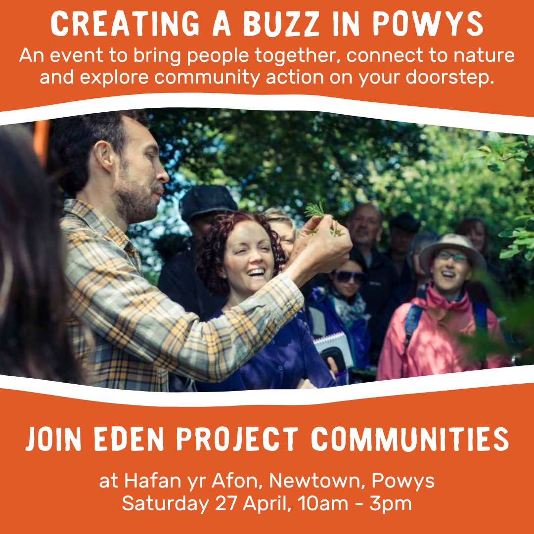 PowysWellbeing's tweet photo. The Eden Communities Cymru  event at @HafanYrAfon  in Newtown is offering a free day of activities on Saturday April 27th between 10am and 3pm.
More details at https://t.co/QC4MVxYn28 @edencommunities @EdenCommWales https://t.co/yLqVhrCTZV