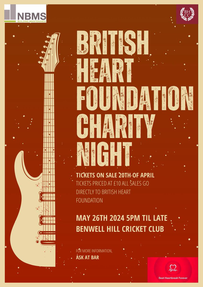 An evening of live entertainment at the Hill. Why not come along & support a great cause ❤️❤️…….
