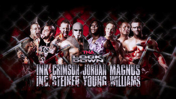 wrestle_hist's tweet photo. 4/17/2011
Ink Inc. won a Fourway Tag Team Steel Cage Match at Lockdown from the US Bank Arena in Cincinnati, Ohio.
#TNA #ImpactWrestling #Lockdown #InkInc #JesseNeal #ShannonMoore #TheBritishInvasion #DouglasWilliams #Magnus #NickAldis #Crimson #ScottSteiner #OrlandoJordan https://t.co/HuI17aPajl