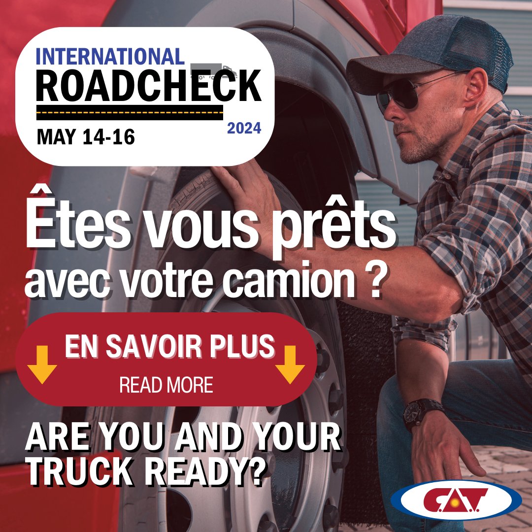 Keep your tractor protection systems in check! During International Road Check Week | May 14-16. hubs.li/Q02sX0xw0.
Let's keep our roads safe! 🛣️ #CATinc 
#InternationalRoadcheck #SafetyFirst